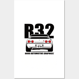 Nissan R32 Skyline GTR Transparent Version Posters and Art